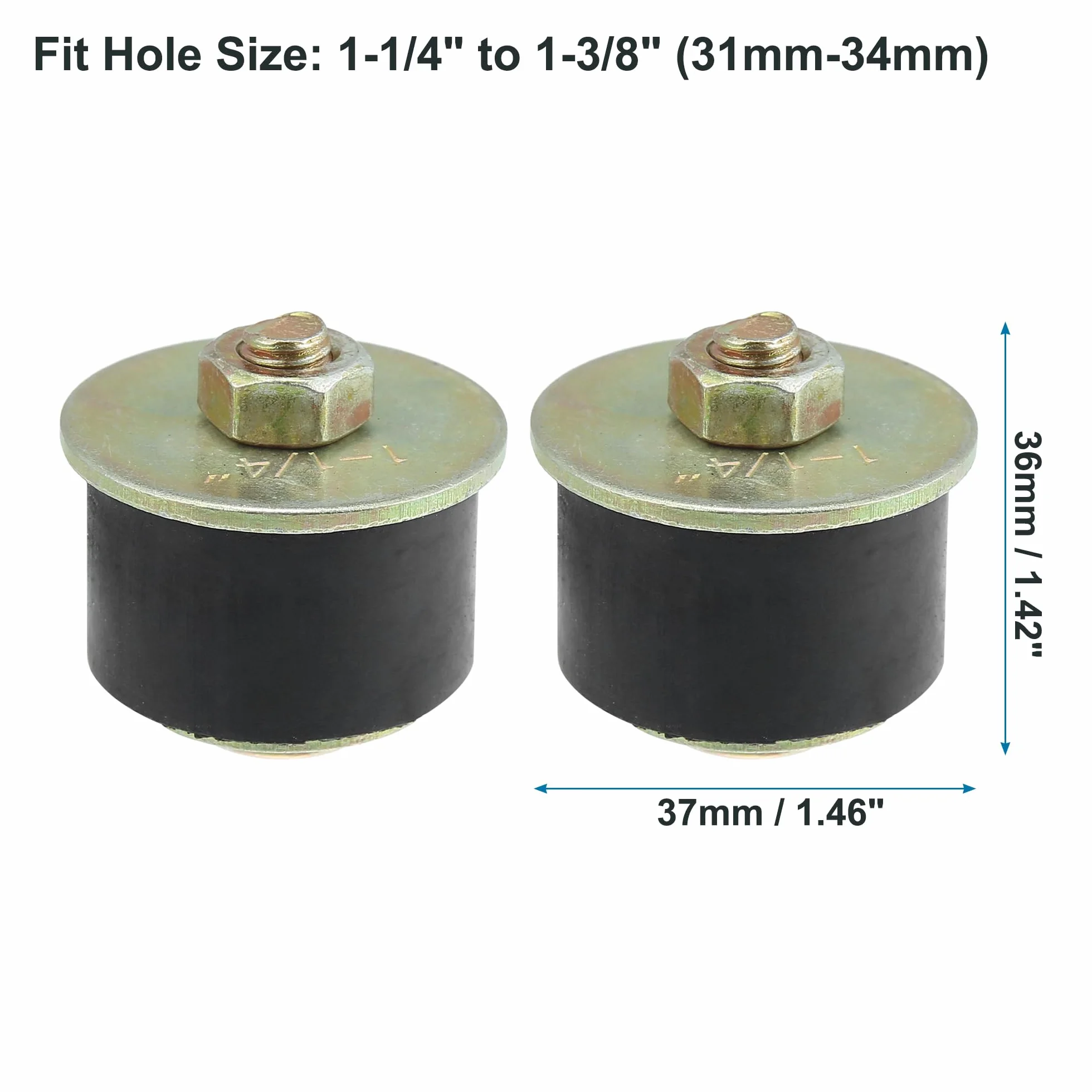 X AUTOHAUX 4 sztuki gumowych zatyczek do zamrażarki samochodowej do 1-1/4"-1-3/8" 31 mm-34 mm